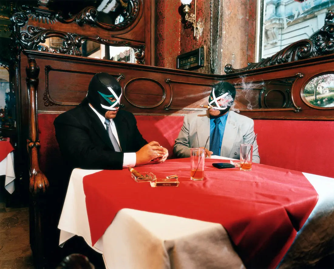 VILLANO IV & V L'Opera, Mexico City (SLAM - Lucha Libre Superheroes of the Ring) - JG Contemporary  Katinka Herbert Artwork