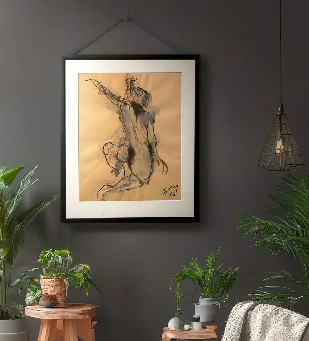 Harumi (spring beauty) - JG Contemporary  Chris Spring Original Drawing