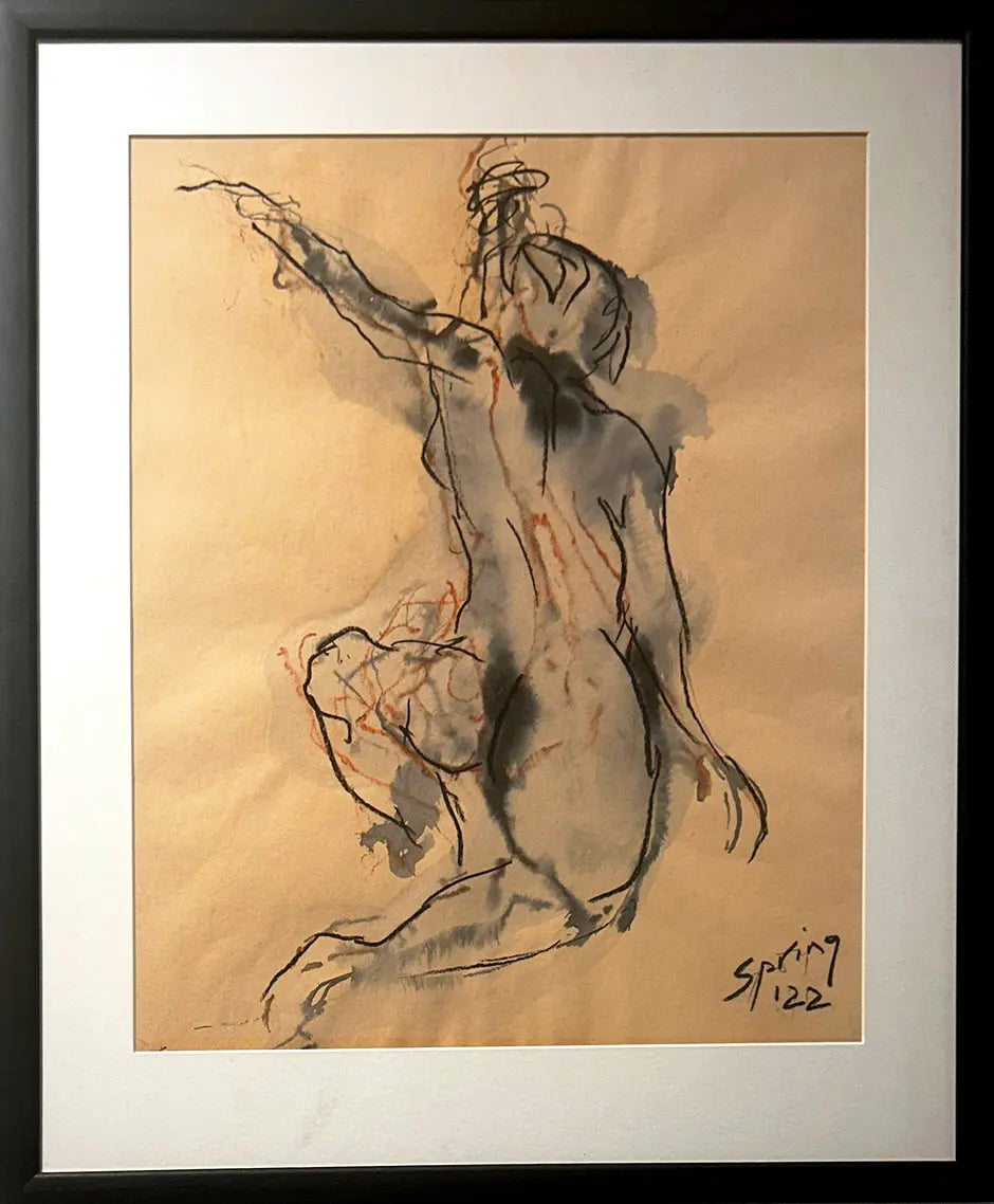 Harumi (spring beauty) - JG Contemporary  Chris Spring Original Drawing