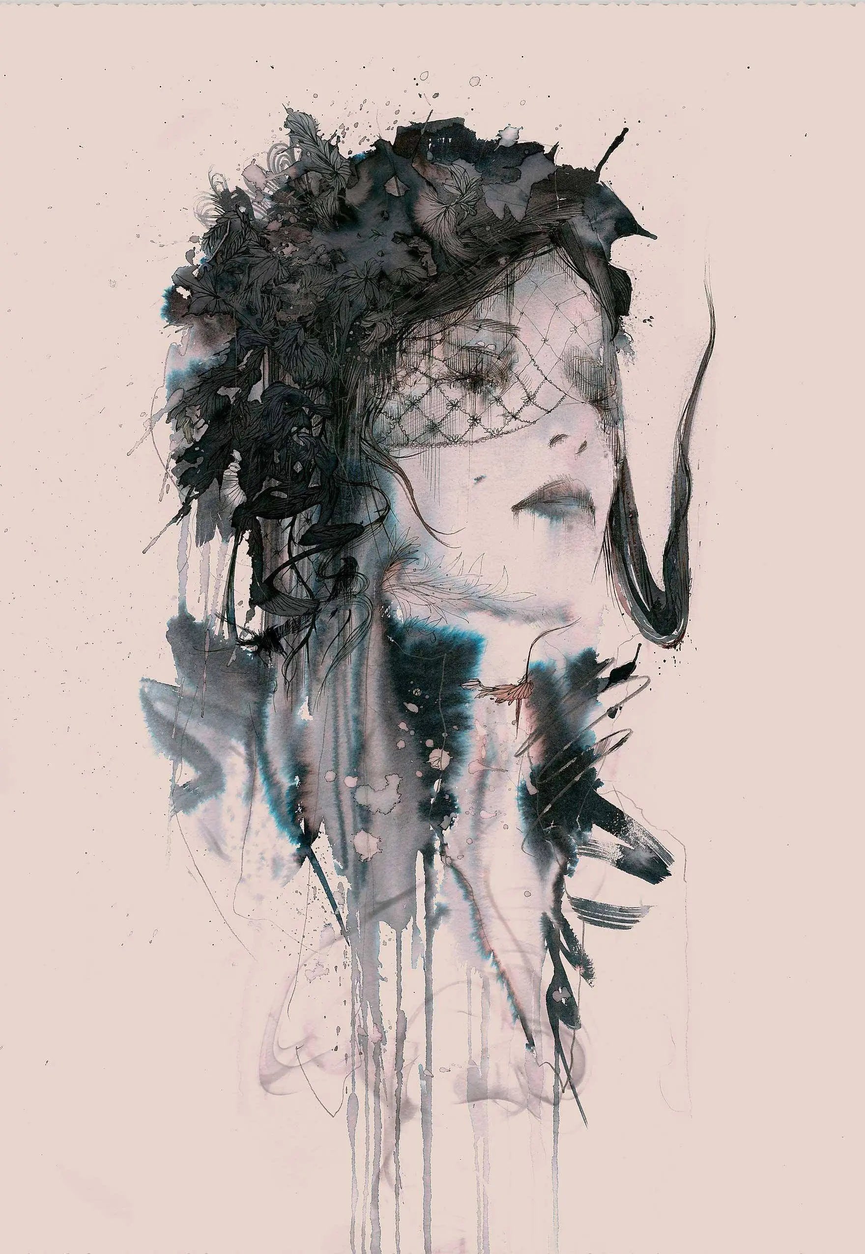 Carne Griffiths - Woman In Black - JG Contemporary