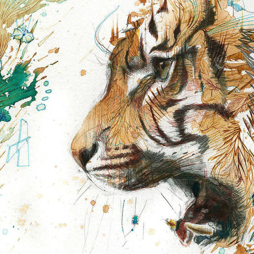 Carne Griffiths - The Tiger Encounter - JG Contemporary