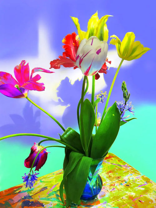 Shadow Time Tulips - JG Contemporary  Barbara Mullarney Wright Original Art