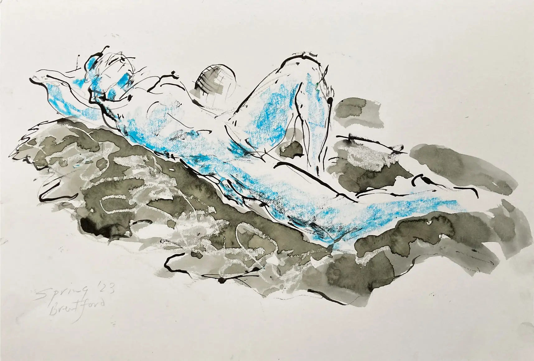 Lady in Blue, Nifah I - JG Contemporary  Chris Spring Original