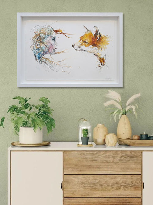 Carne Griffiths — Flora and the Curious Fox, Original Artwork